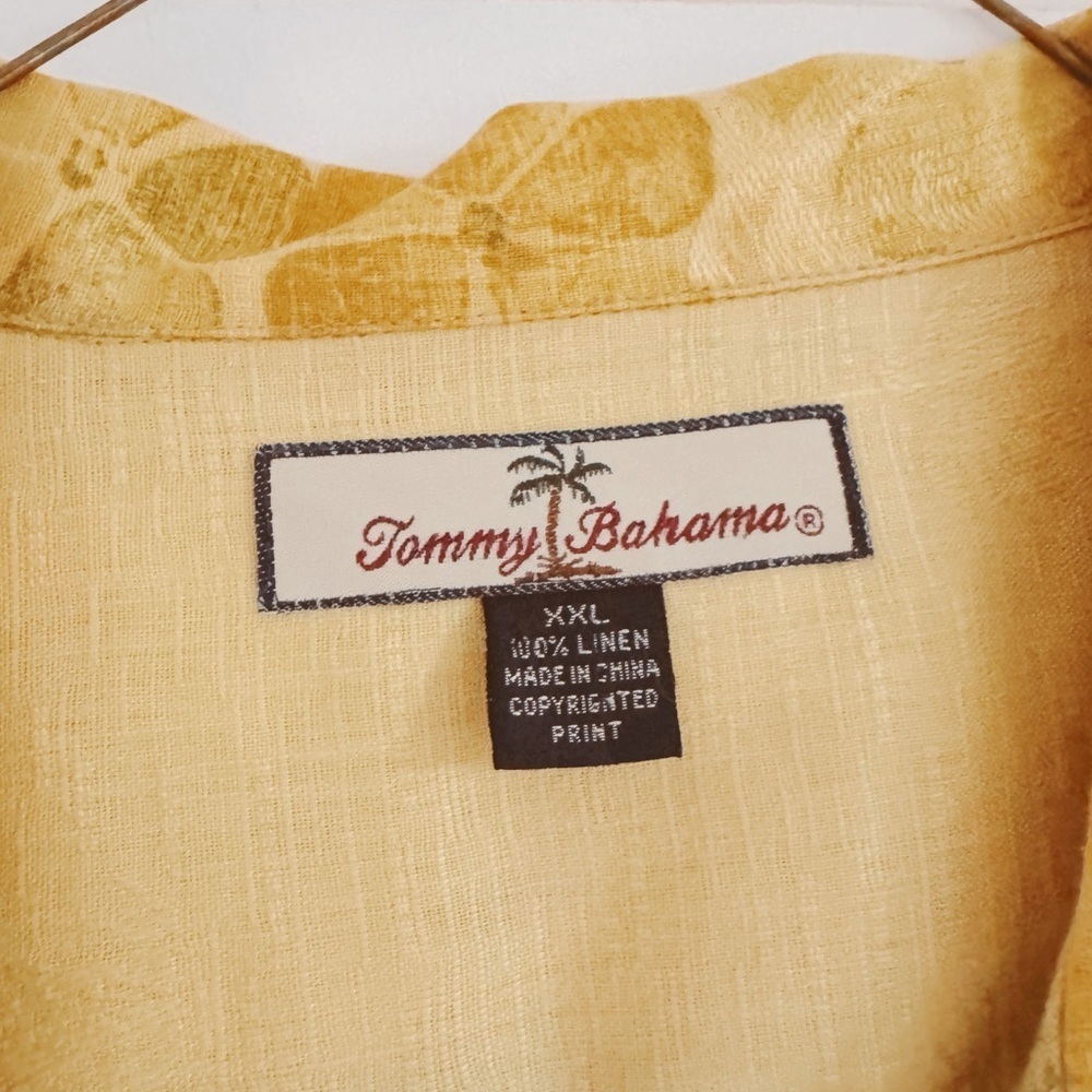 Tommy Bahama, Beige and Yellow Floral Button Up Shirt - Picture 3 of 3
